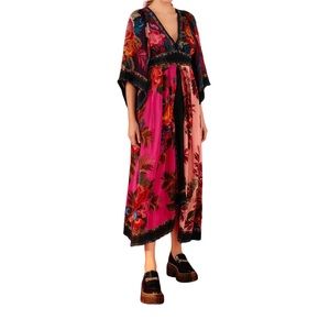 FARM Rio NWT Flower Scarves Maxi Dress Size M